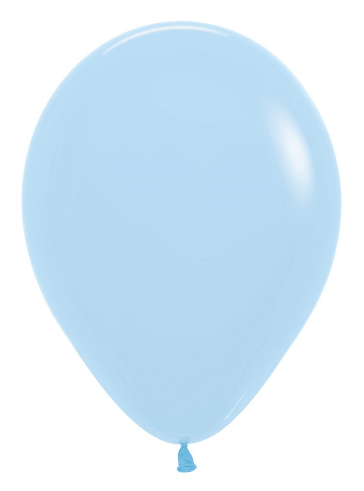 Sempertex 640 Pastel Matte Blue (Blau) 25cm 10" Latex Luftballons