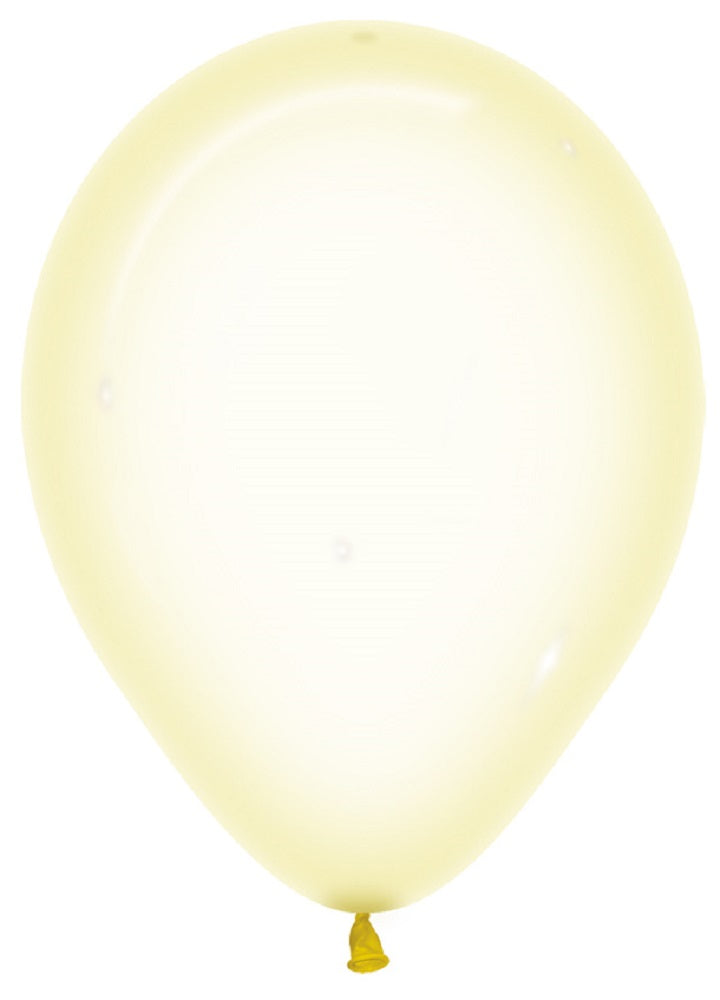 Sempertex 321 Crystal Pastel Yellow (Gelb) 30cm 12" Latex Luftballons