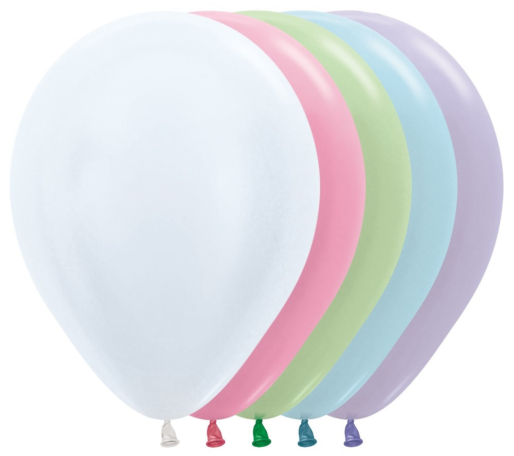 Sempertex 400 Satin Pearl Assorted 12,5cm 5" Latex Luftballons