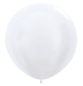 Sempertex 405 Satin Pearl White (Weiß) 61cm 24" Latex Luftballons