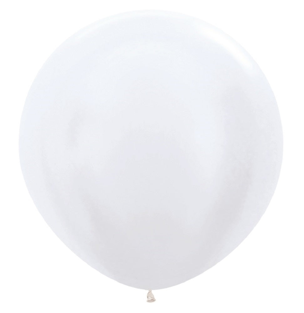 Sempertex 405 Satin Pearl White (Weiß) 61cm 24" Latex Luftballons