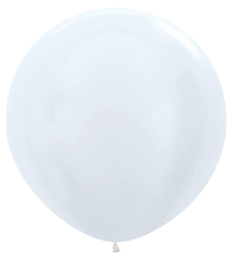 Sempertex 405 Satin Pearl White (Weiß) 90cm 36" Latex Riesenluftballons