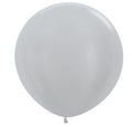 Sempertex 481 Satin Pearl Silver (Silber) 61cm 24" Latex Luftballons