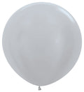 Sempertex 481 Satin Pearl Silver (Silber) 90cm 36" Latex Riesenluftballons