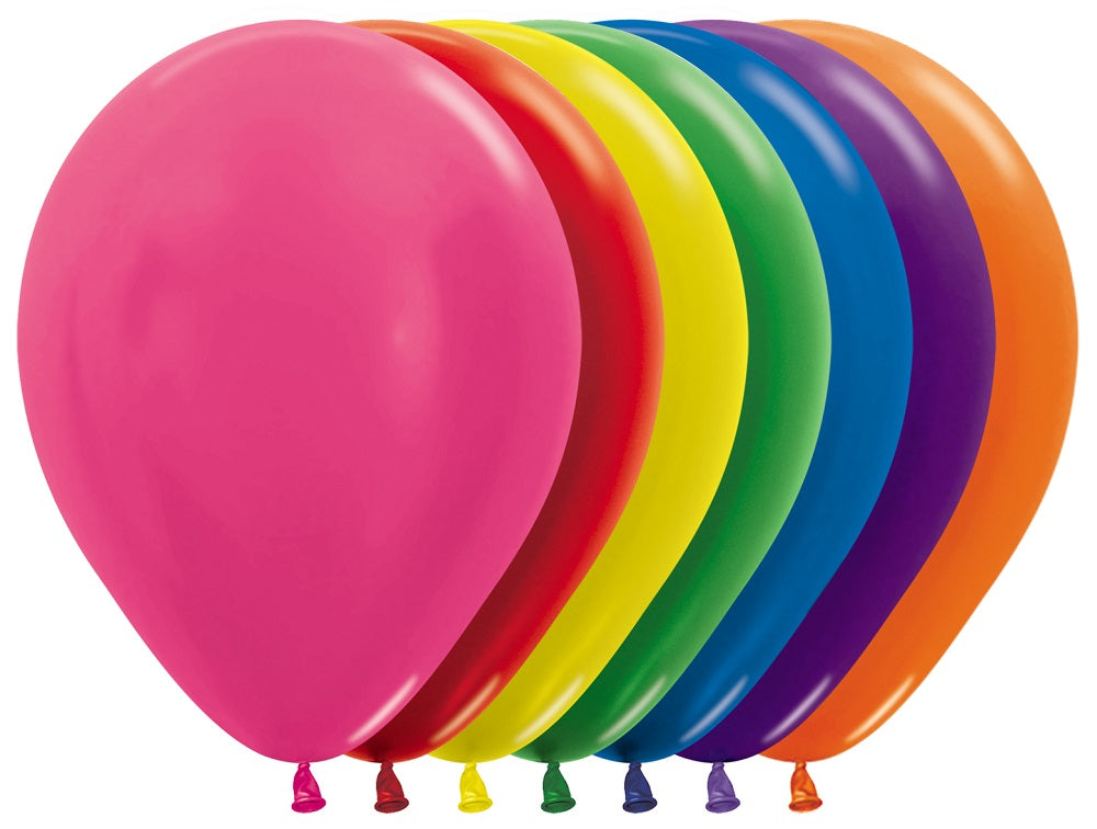 Sempertex 500 Metallic Assorted 30cm 12" Latex Luftballons