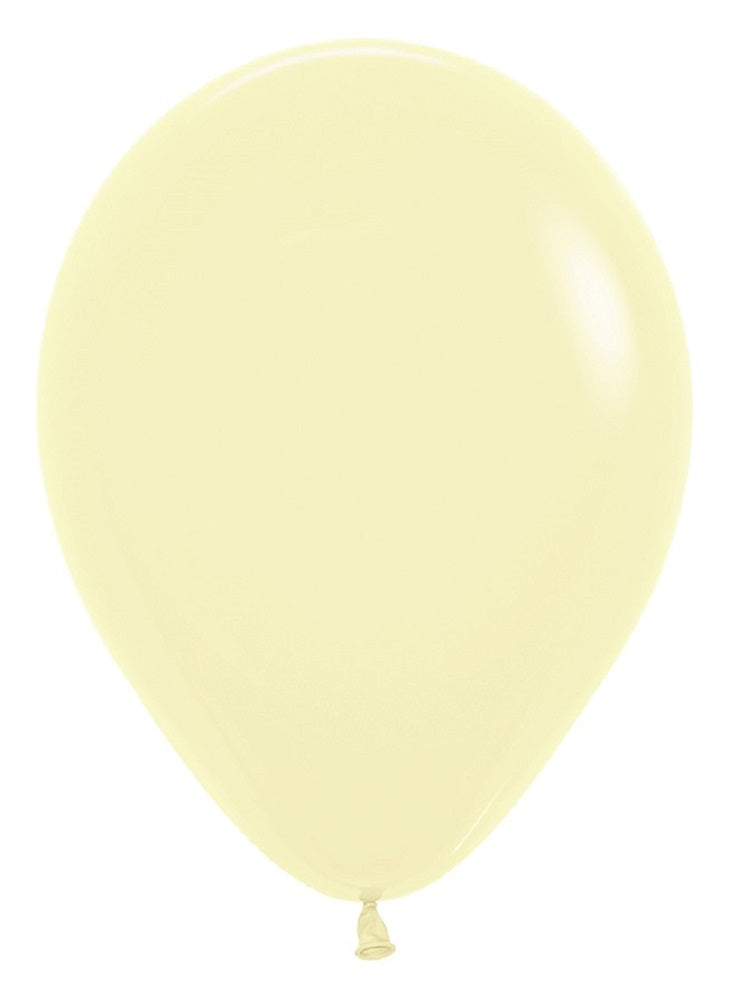 Sempertex 620 Pastel Matte Yellow (Gelb) 23cm 9" Latex Luftballons