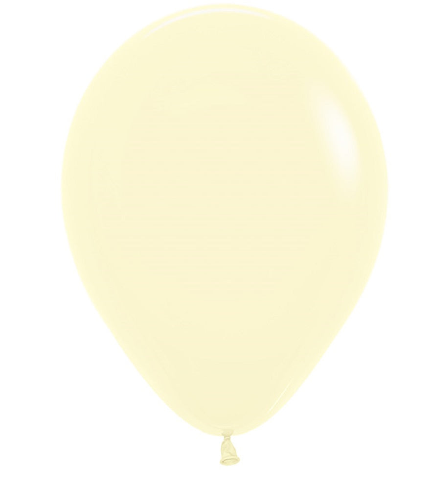 Sempertex 620 Pastel Matte Yellow (Gelb) 25cm 10" Latex Luftballons