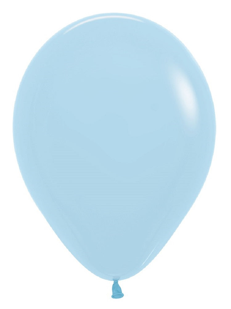 Sempertex 640 Pastel Matte Blue (Blau) 23cm 9" Latex Luftballons