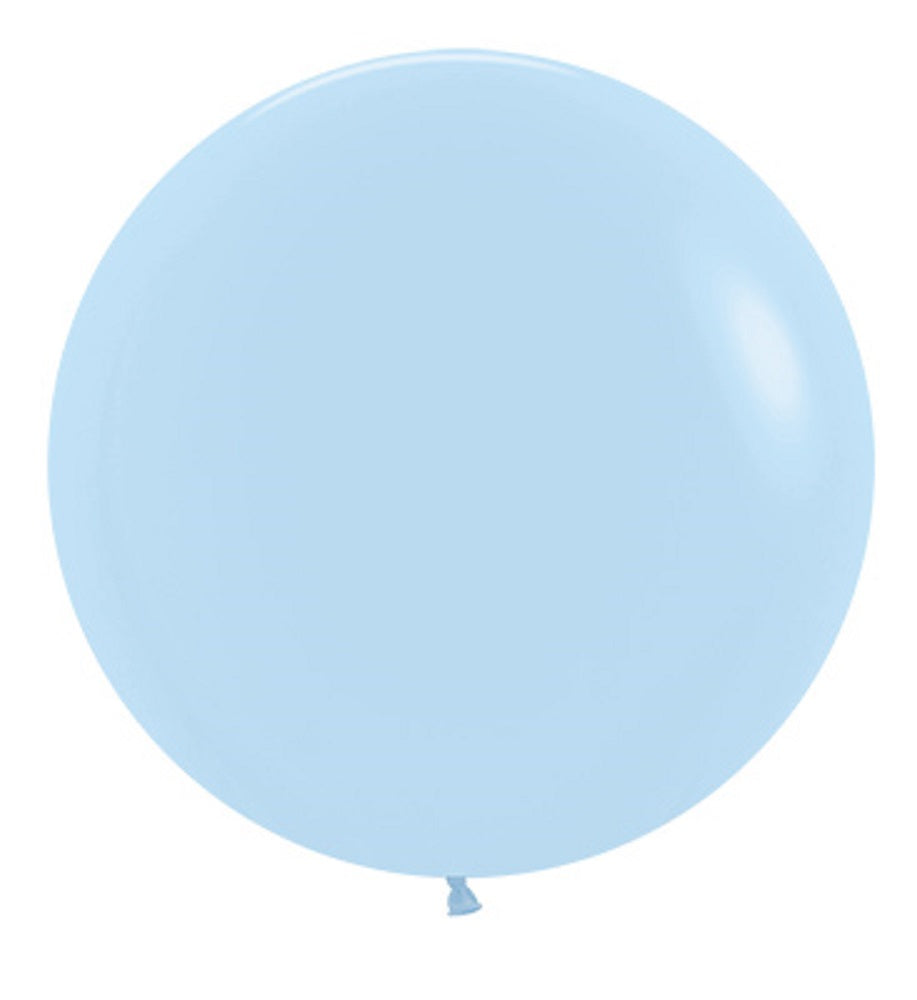 Sempertex 640 Pastel Matte Blue (Blau) 61cm 24" Latex Luftballons
