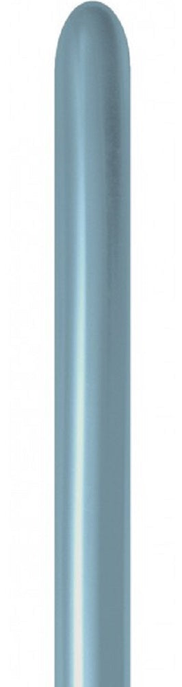 Sempertex 839 Silk Arctic Blue 260S Nozzle up Modellierballons Blau
