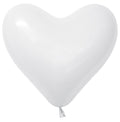 Sempertex Herz 005 Fashion White (Weiß) 30cm 12" Latex Luftballons