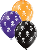 Skulls Pastel Sortiment 30cm 12" Latex Luftballons Belbal