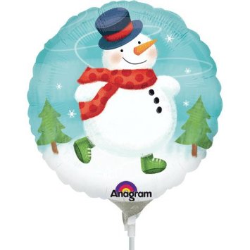 Skurriler Schneemann Folienballon 46cm 18"