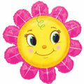 Smile Gesicht Blume Folienballon 75cm