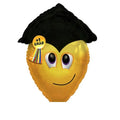Smile Gesicht mit Gradmütze Folienballon 63cm 25"