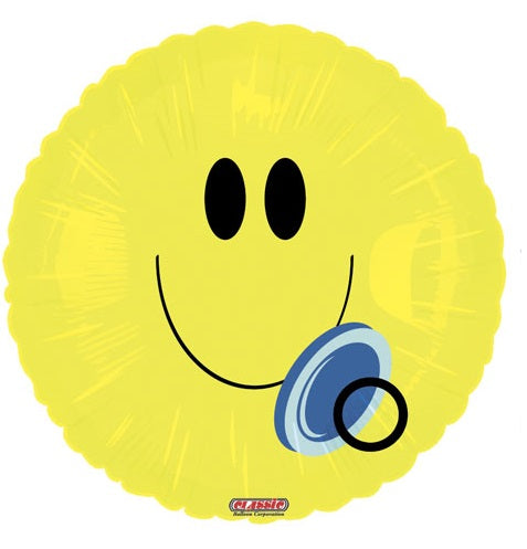 Smile Baby mit Schnuller Folienballon 45cm 18"