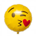 Smile Face Kiss gelb Emoji Folienballon 45cm 18"