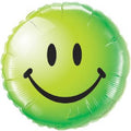 Smileface grün Folienballon - 45cm 18"