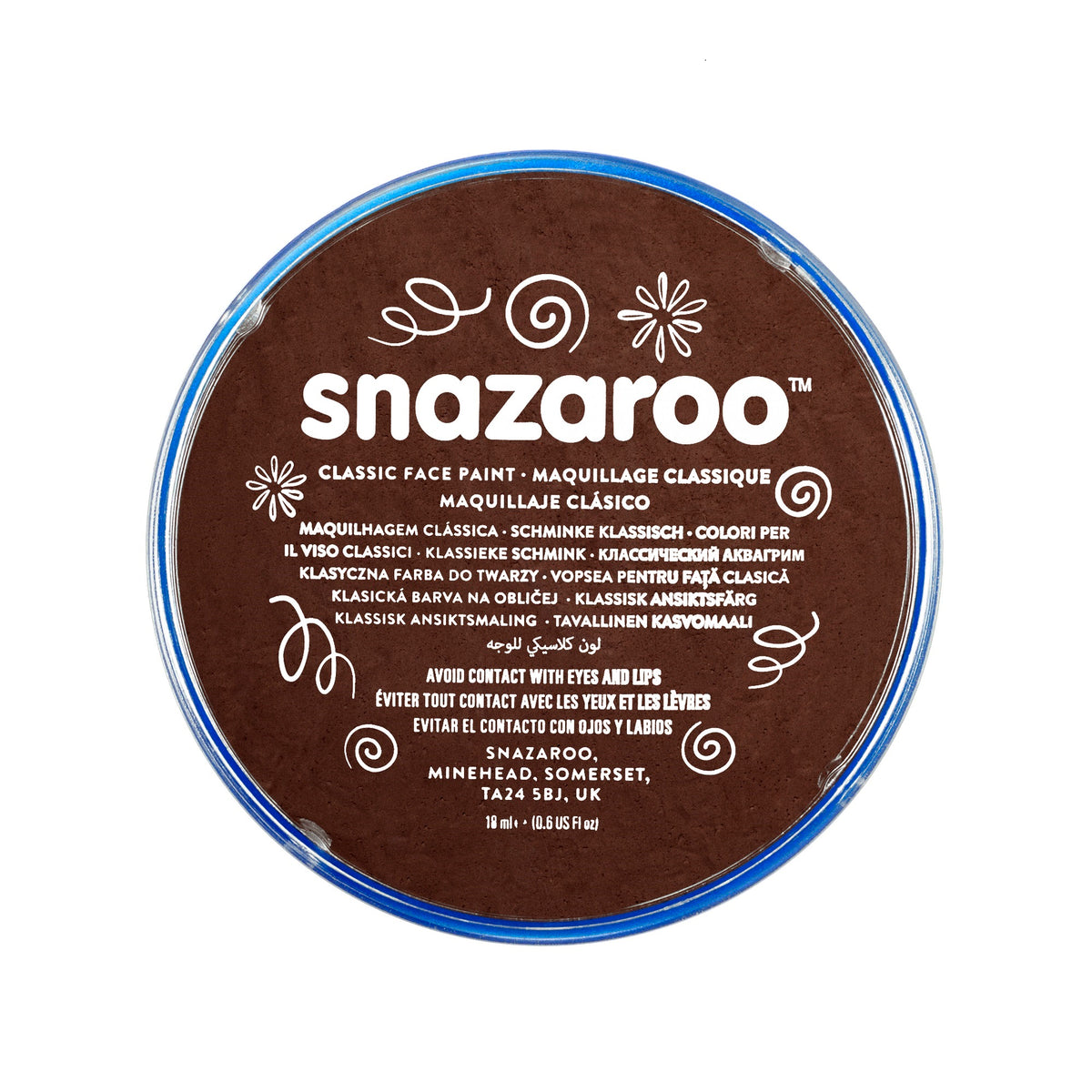 Snazaroo Schminkfarbe Dunkelbraun 18 ml
