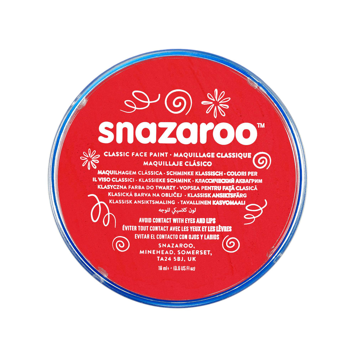 Snazaroo Schminkfarbe Leuchtendrot 18 ml Blister