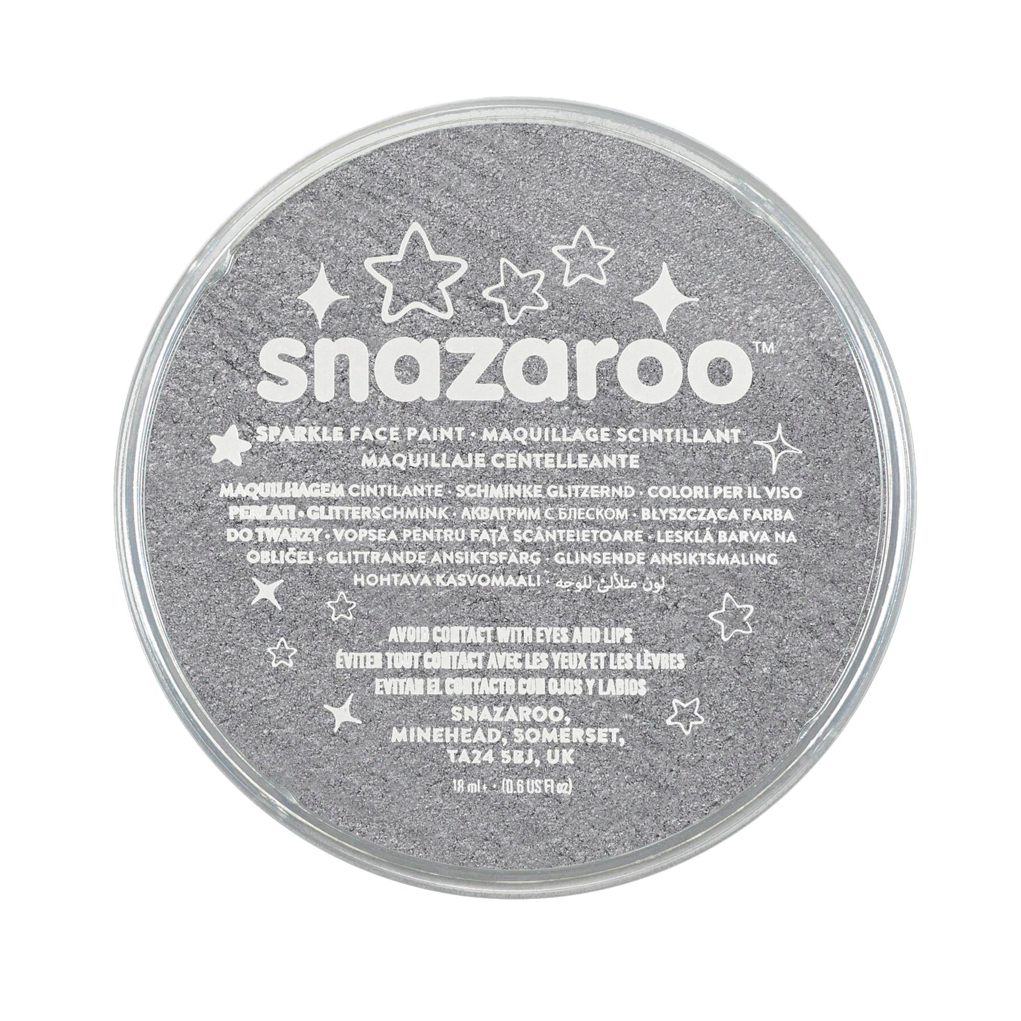 Snazaroo Schminkfarbe Schimmernd Metallgrau 18 ml