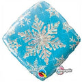 Snowflakes Sparkles Blue Schneeflocken Folienballon - 45cm 18"