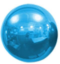 Spiegel Ballon Light Blue (Blau) Folienballon 18cm 7"
