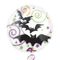 Spooky Bats Swirls Folienballon 45cm