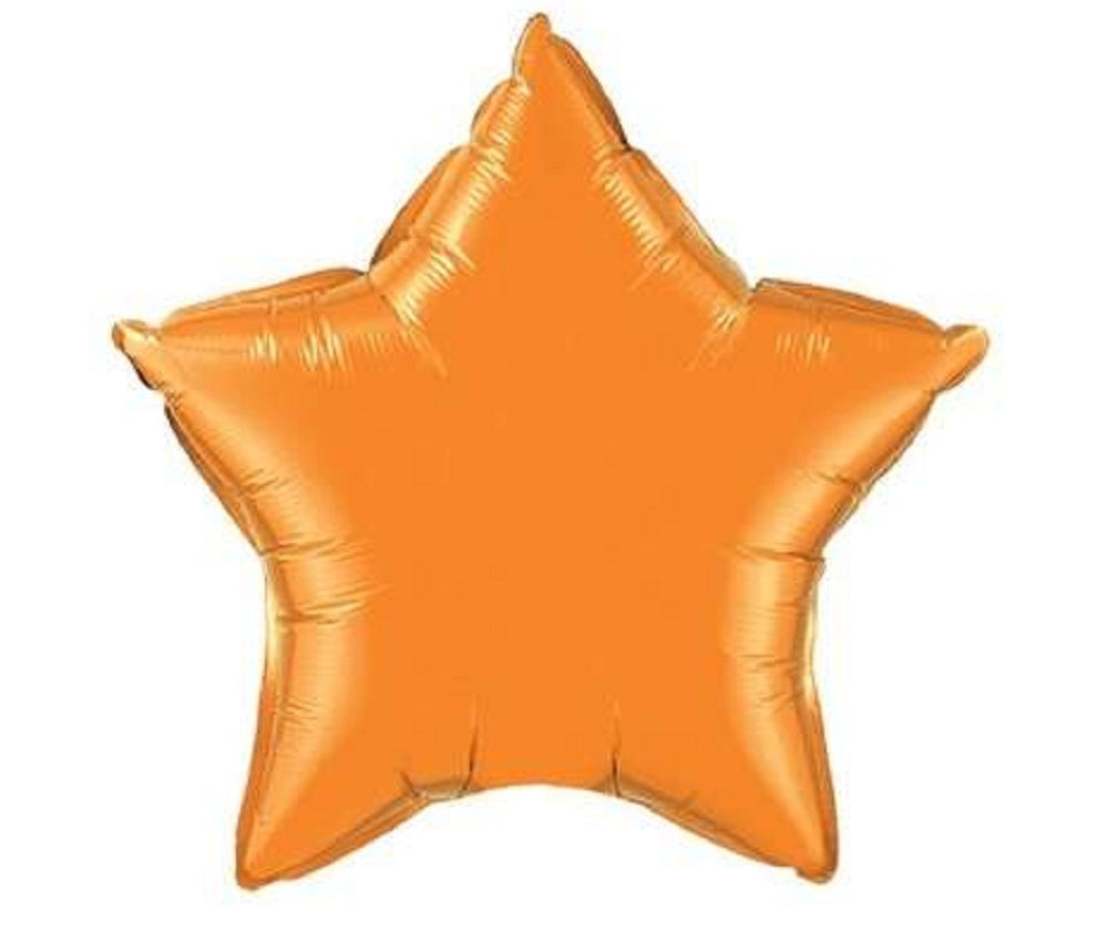 Stern Orange Folienballon 50cm Qualatex