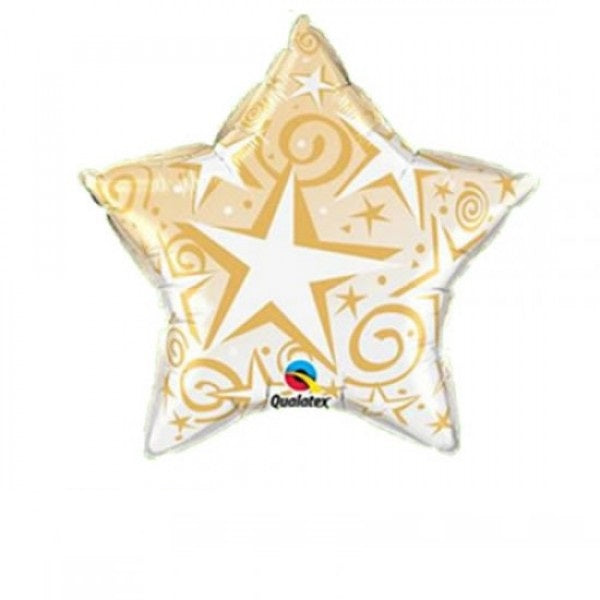 Mini Folienballon Starblust Stern gold 22,5cm 9"