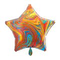 Stern marmoriert Marblez colorful Folienballon - 43cm 17''