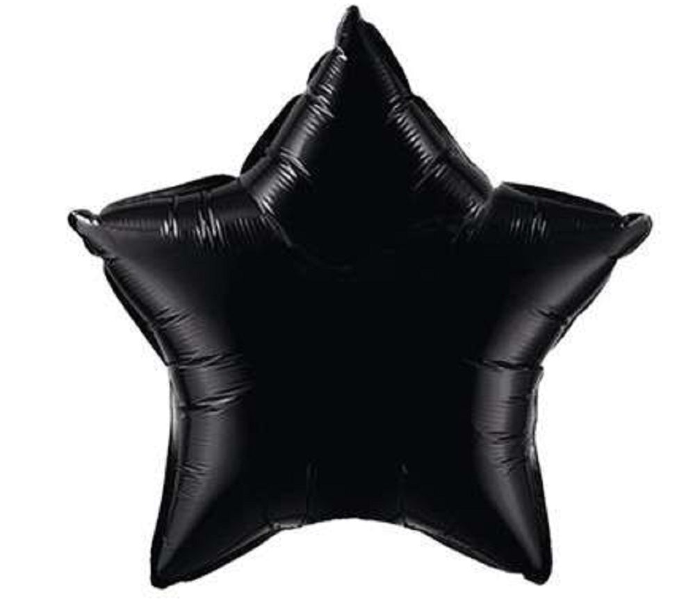 Stern Onyx Black schwarz Folienballon 50cm Qualatex