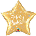 Stern Gold Merry Christmas Folienballon - 51cm 20''
