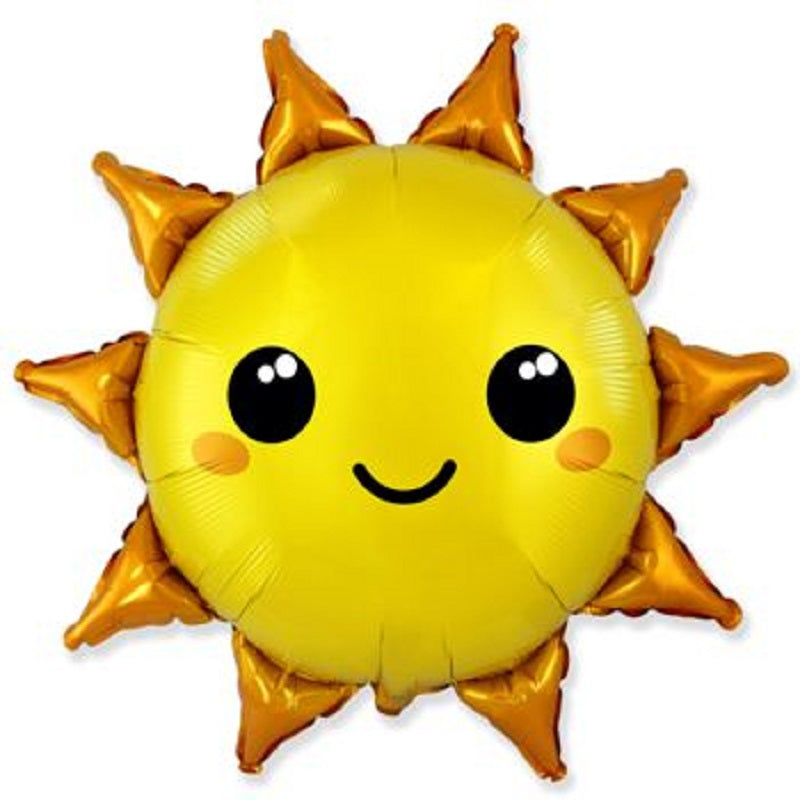 Sonne mit Gesicht Folienballon 73 x 78 cm
