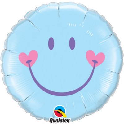 Sweet Smile blau Folienballon - 45cm 18"