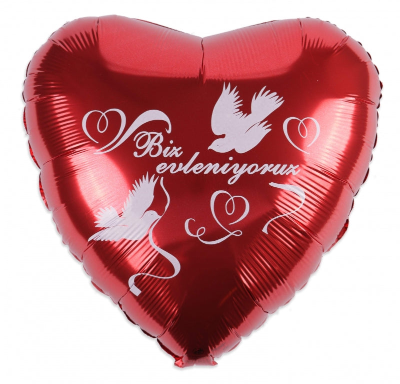 Türkischer Hochzeitsballon Herz Wir werden heiraten 45cm 18"
