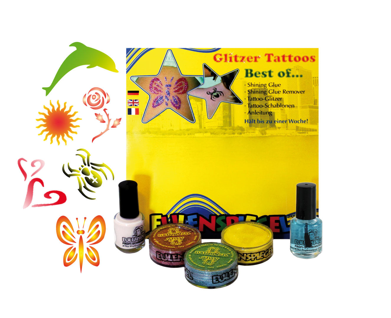 Eulenspiegel Tattoo Glitzer Set Best Of (XL)