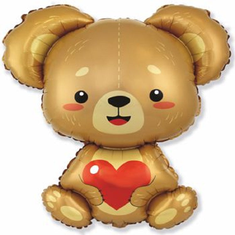 Teddy Bär mit Herz Folienballon 85 x 69cm