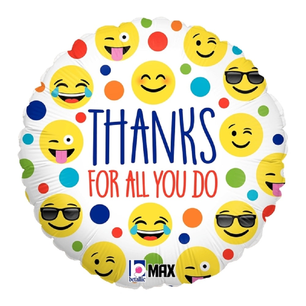 Thanks For All You Do Smile Folienballon 45cm 18"