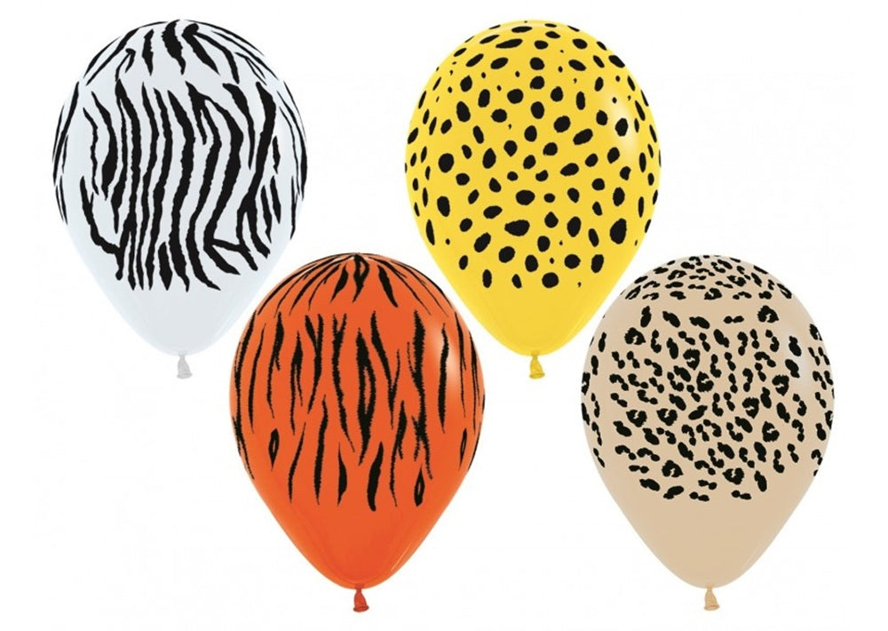 Tierdruck Jungle Stripes Assortment 30cm 12" Latex Luftballons Sempertex