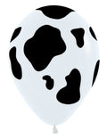 Tierdruck Cow Spots Kuhflecken 30cm 12 Inch Latex Luftballons Sempertex