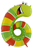Tierische Zahlen 6 Raupe Folienballon - 101cm 40"