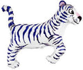 Tiger Blau Weiß Streifen Folienballon 90 x 76cm