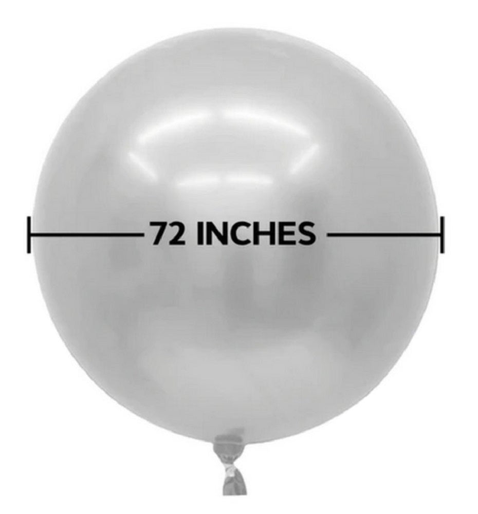 Tilco Silber 183cm 72" Latex Riesenluftballons