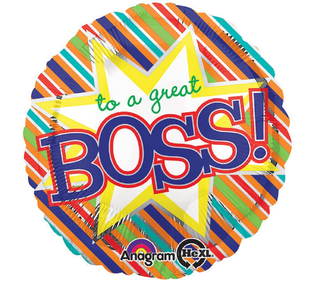 To a great Boss Folienballon 43 cm 17 Inch