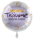 Träume gehen nie in Rente Folienballon 43cm 17"