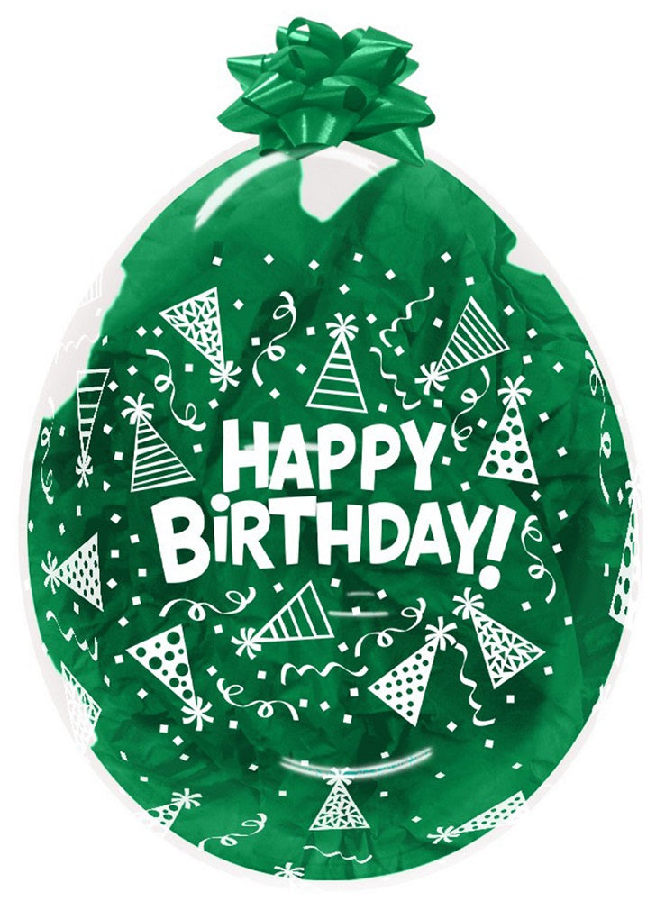 Verpackungsballons All over Happy Birthday Party Hats 45cm 18" Sempertex Stuffer
