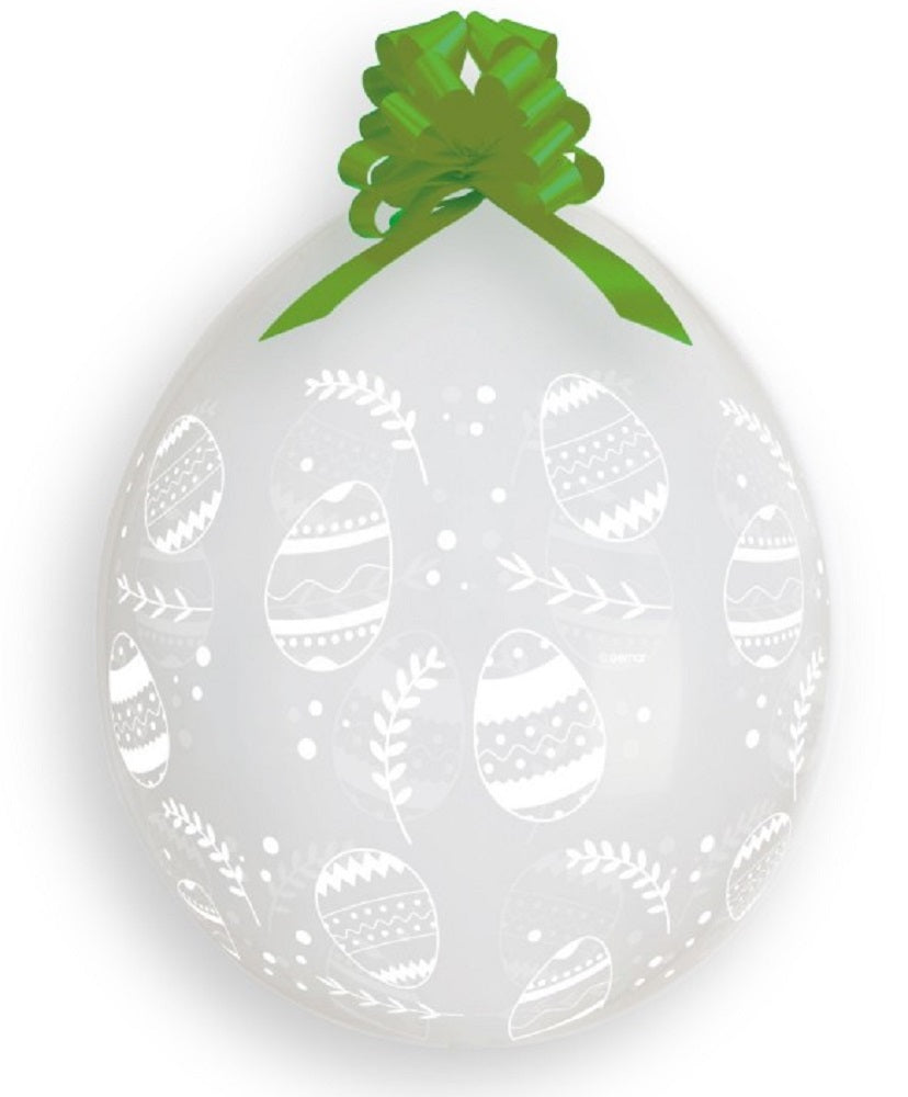 Verpackungsballons Easter Eggs White Ostereier 45cm 18 Inch Gemar Stuffer