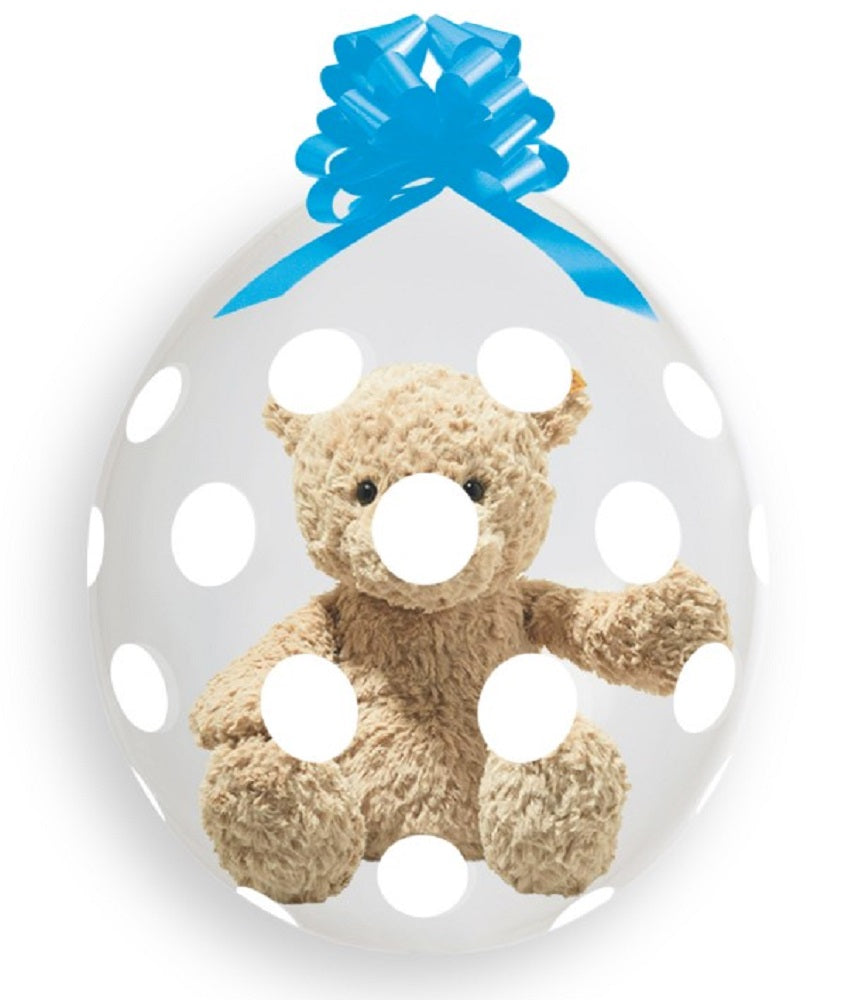 Verpackungsballons Polka Dots White 45cm 18" Gemar Stuffer