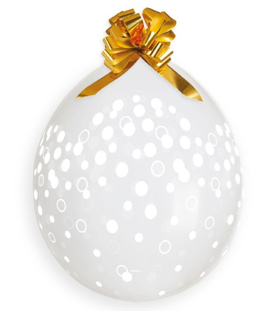 Verpackungsballons Confetti White 45cm 18" Gemar Stuffer